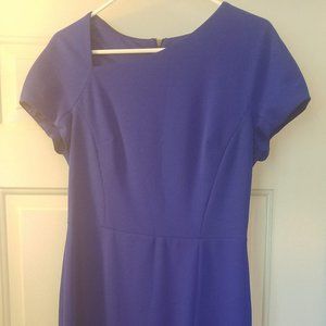 Blue Asymmetrical Sheath Dress by Maggy London -